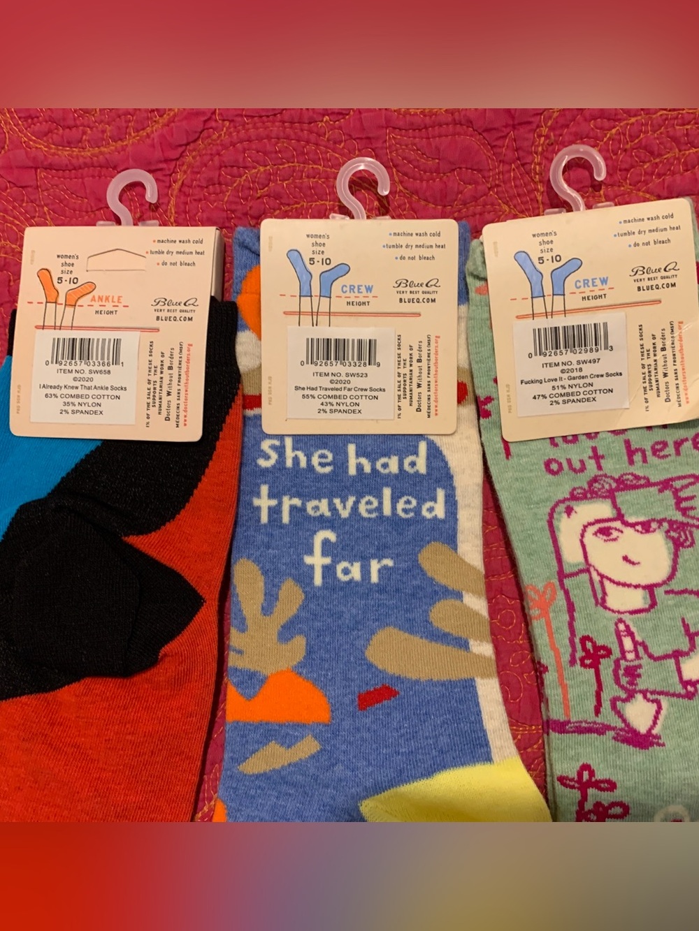 ⭐️NEW PRICE⭐️Blue Q Sock Bundle x 3 Pair NWT - Picture 3 of 5